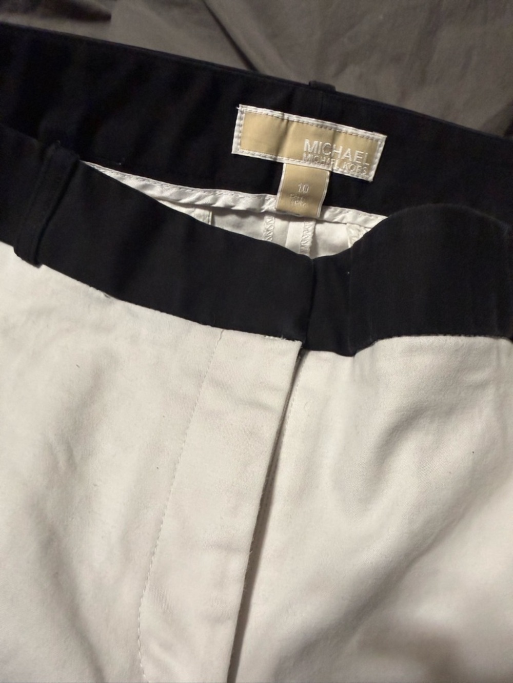 Michael Kors White Top with Silver Logo Plaque